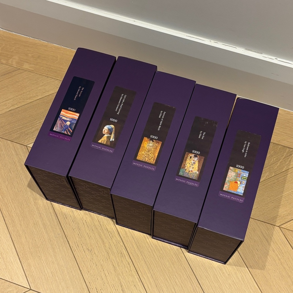 Set of 5 Purple Boxes